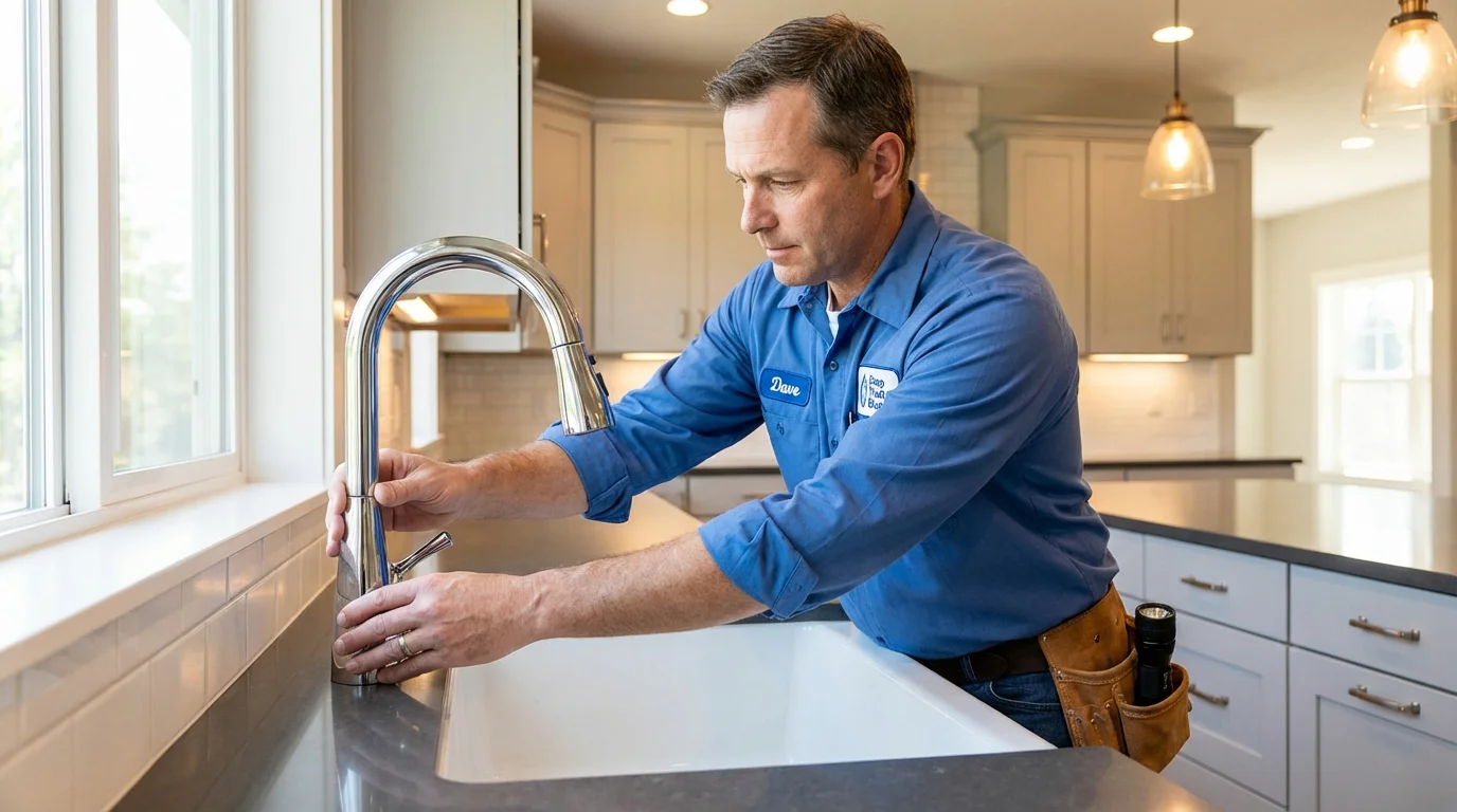 Kitchen faucet installation by Johns Plumbing LLC in Rockledge